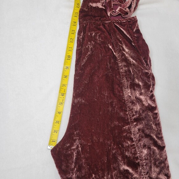 Free People 90’s Forever Overalls Brown Velvet Women's Size XSmall Msrp $168 - Picture 9 of 16